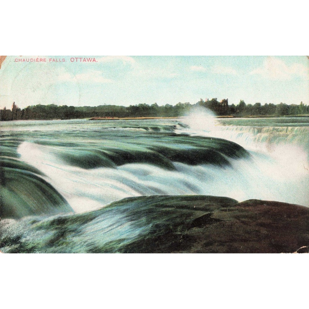 Chaudiere Falls Ottawa Ontario Canada Waterfall Divided Back Postcard Reid